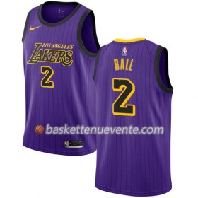 Maillot Basket Los Angeles Lakers Lonzo Ball 2 2018-19 Nike City Edition Pourpre Swingman - Homme